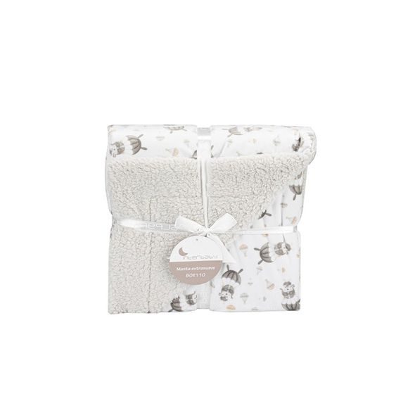 INTERBABY DEKA BERÁNEK & PADÁK + PŘÍTULKA - ŠEDÁ - DĚTSKÉ DEKY PRO MIMINKA - SPINKÁNÍ