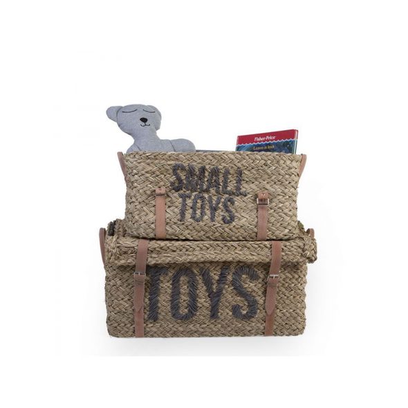 CHILDHOME SLAMĚNÉ KOŠE NA HRAČKY 2 KS - BOXY NA HRAČKY - SPINKÁNÍ