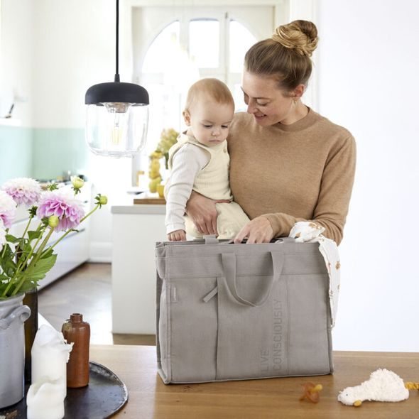 LÄSSIG FAMILY GREEN LABEL TOTE UP BAG TAUPE - PŘEBALOVACÍ TAŠKY - KOČÁRKY A PŘÍSLUŠENSTVÍ