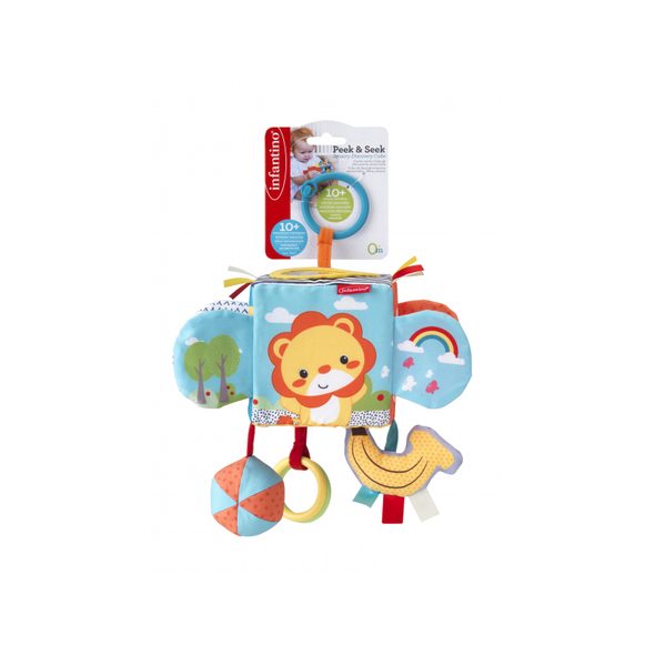 INFANTINO ZÁVĚSNÁ KOSTKA S AKTIVITAMI LVÍČEK - HRAČKY K ZAVĚŠENÍ - PRO DĚTI