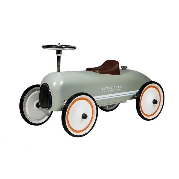 LITTLE DUTCH ODRÁŽEDLO RETRO AUTO OLIVE - VOZÍTKA A ODRÁŽEDLA - PRO DĚTI