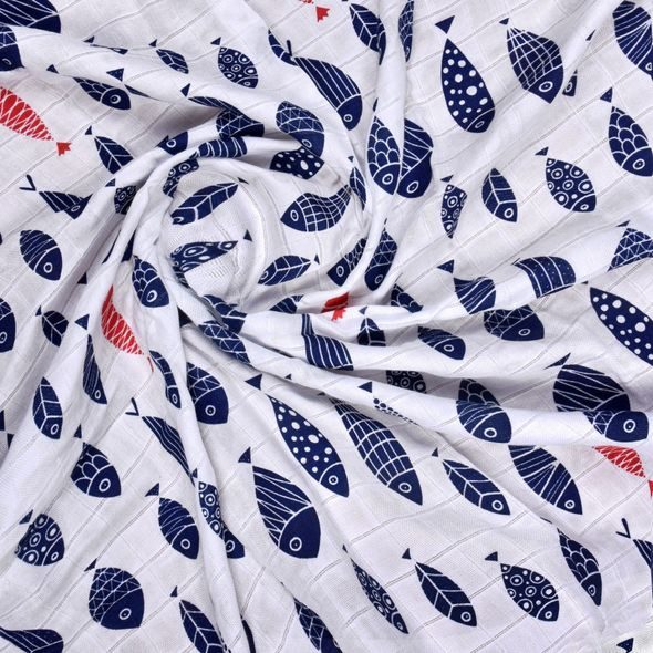 T-TOMI BIO VELKÁ BAMBUSOVÁ OSUŠKA S POTISKEM - ZAVINOVACÍ PLENY / OSUŠKY VELKÉ - PŘEBALOVÁNÍ