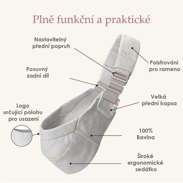 ERGOBABY SLING - UPSIE SLING NOSÍTKO - ERGONOMICKÁ NOSÍTKA - NOŠENÍ & SPORT