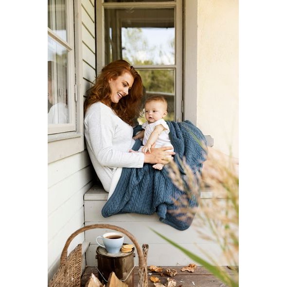 VINTER & BLOOM DEKA CUDDLY STORM BLUE - DĚTSKÉ DEKY PRO MIMINKA - SPINKÁNÍ