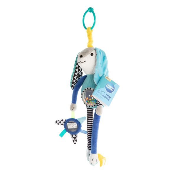 CANPOL BABIES PLYŠOVÁ HRAČKA S ÚCHYTEM NA DUDLÍK ZAJÍČEK - HRAČKY K ZAVĚŠENÍ - PRO DĚTI