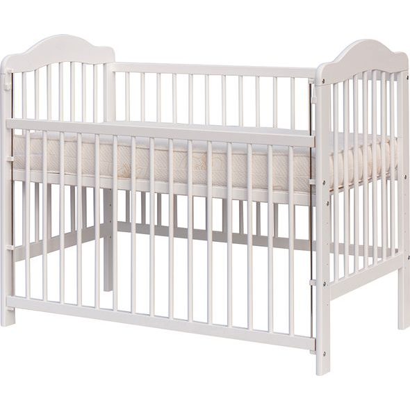 SCARLETT DĚTSKÁ POSTÝLKA SCARLETT ALEK - BÍLÁ (BOROVICE) - STAHOVACÍ BOČNICE - 120 X 60 CM - DŘEVĚNÉ POSTÝLKY - SPINKÁNÍ