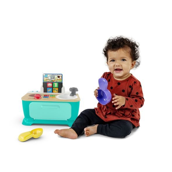 BABY EINSTEIN HRAČKA HUDEBNÍ KUCHYŇKA MAGIC TOUCH KITCHEN™ PRETEND TO COOK HAPE 9M+ - AKTIVNÍ HRAČKY - PRO DĚTI