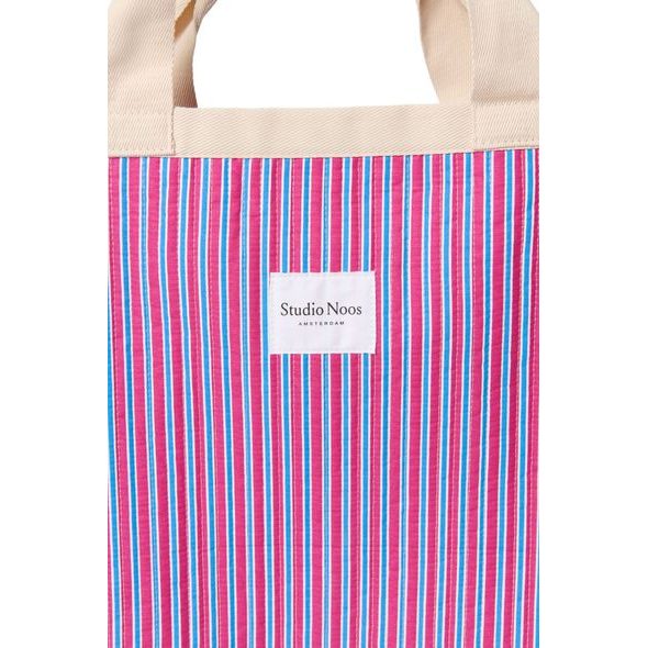 STUDIO NOOS POPLIN BEACH BAG PLÁŽOVÁ TAŠKA RASBERRY STRIPED - DOPLŇKY - PRO MAMINKY