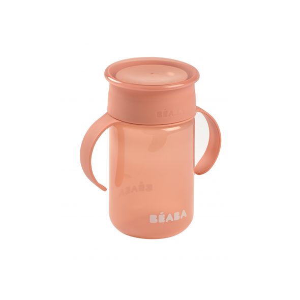 BEABA HRNEK TRÉNOVACÍ 360° PINK 340 ML 12M+ - DĚTSKÉ HRNEČKY - KRMENÍ