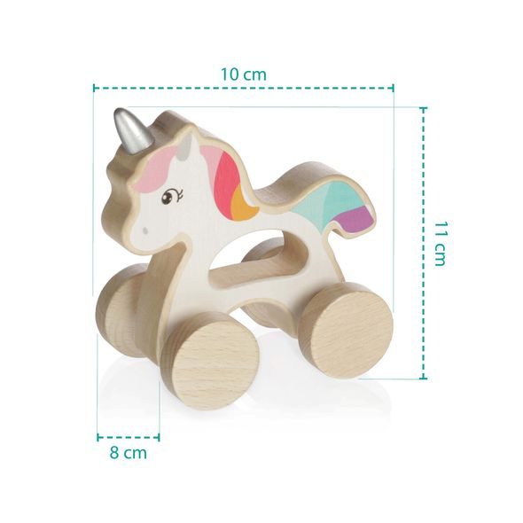 ZOPA DŘEVĚNÝ JEZDÍCÍ JEDNOROŽEC - AUTÍČKA A JEZDÍCÍ - PRO DĚTI