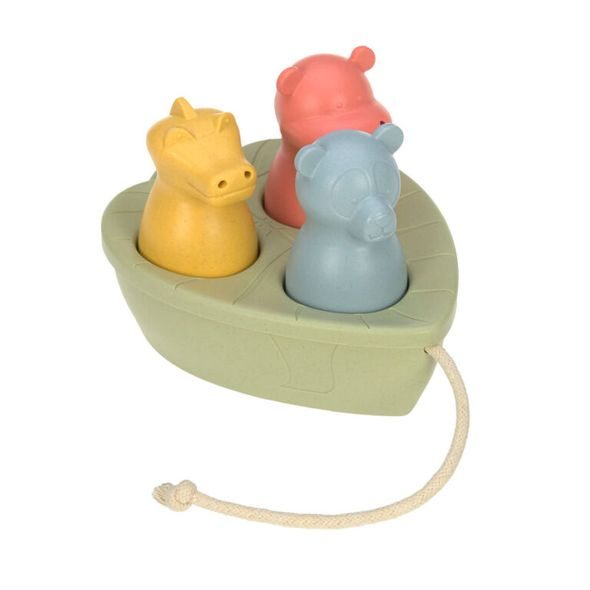 LÄSSIG BOAT TOY SET WATER FRIENDS OLIVE - HRAČKY DO VANY - PRO DĚTI