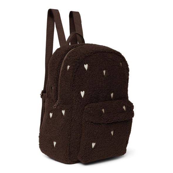 STUDIO NOOS TEDDY MIDI BACKPACK BATŮŽEK S PŘEDNÍ KAPSOU CHOCOLATE HEARTS - DOPLŇKY - PRO MAMINKY