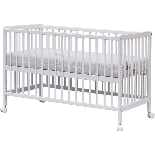 SCARLETT DĚTSKÁ POSTÝLKA SCARLETT K/B S VYNDAVACÍMI PŘÍČKAMI BOROVICE - BÍLÁ 120 X 60 CM - DŘEVĚNÉ POSTÝLKY - SPINKÁNÍ