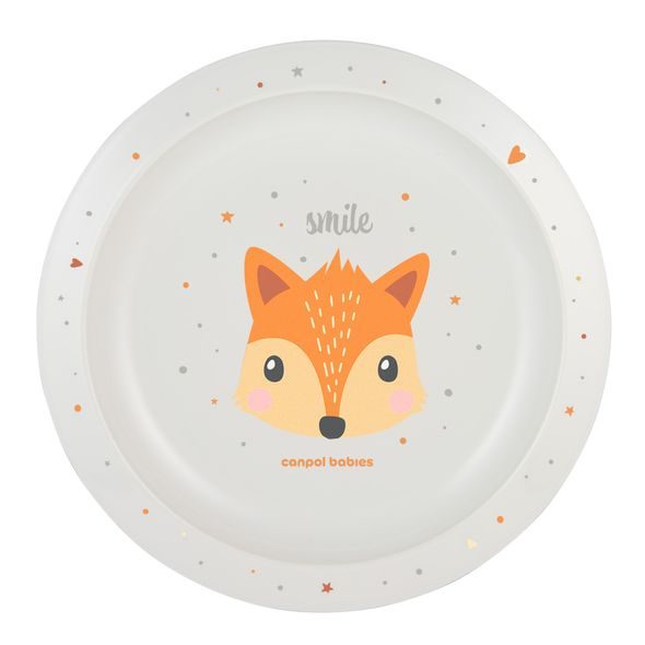 CANPOL BABIES TALÍŘ PLASTOVÝ CUTE ANIMALS LIŠKA - MISKY, TALÍŘKY A PODLOŽKY - KRMENÍ