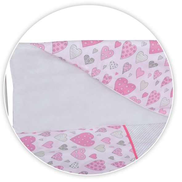 TOMI POVLEČENÍ TISK SRDCE PLNÁ (MANTINEL 180CM) AKCE - POVLEČENÍ DO POSTÝLKY - SPINKÁNÍ