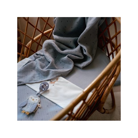 LITTLE DUTCH PLENY 70X70CM PURE DENIM BLUE - LÁTKOVÉ PLENY ALL IN ONE - PŘEBALOVÁNÍ