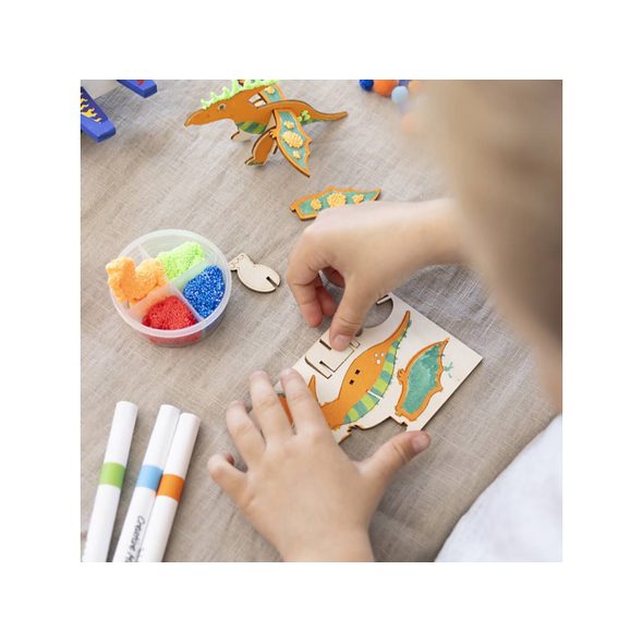 CREATIV COMPANY KREATIVNÍ SADA DINOSAUŘI DŘEVĚNÍ - VÝTVARNÉ POMŮCKY A HRAČKY - PRO DĚTI