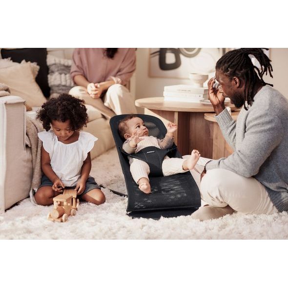 BABYBJORN POTAH NA LEHÁTKO BALANCE BLISS BLACK MESH - LEHÁTKA A HOUPADLA - SPINKÁNÍ