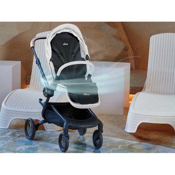 MIMA CHLADICÍ PODLOŽKA DO KOČÁRKU S VĚTRÁNÍM A HEPA FILTREM FLO BLACK - PODLOŽKY DO KOČÁRKU - KOČÁRKY A PŘÍSLUŠENSTVÍ