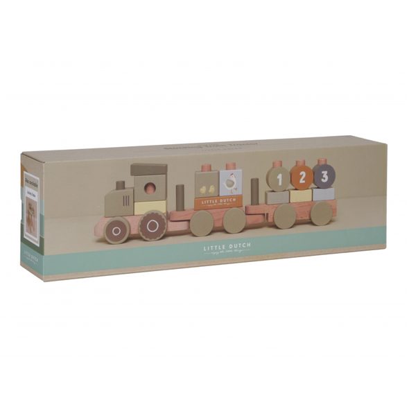 LITTLE DUTCH VLÁČEK DŘEVĚNÝ TRAKTOR FARMA - AUTÍČKA A JEZDÍCÍ - PRO DĚTI