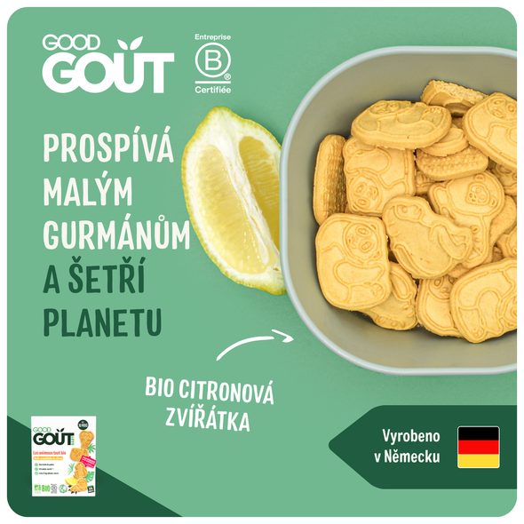 GOOD GOUT BIO CITRONOVÁ ZVÍŘÁTKA 80 G - EXPIRACE 3.10.2026 - TYČINKY/SUŠENKY - KRMENÍ