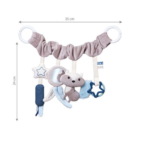 BABYONO HRAZDIČKA ZÁVĚSNÁ RACCOON 0M+ - HRAČKY K ZAVĚŠENÍ - PRO DĚTI