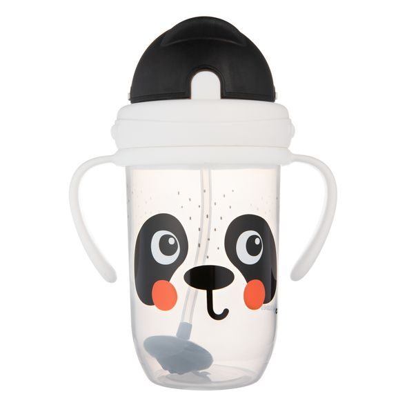 CANPOL BABIES HRNEČEK NEVYLÉVACÍ SE SLÁMKOU A ZÁVAŽÍM BABIESBOO270ML PANDA - DĚTSKÉ HRNEČKY - KRMENÍ