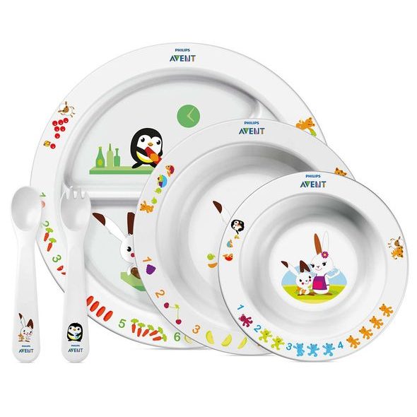 PHILIPS AVENT JÍDELNÍ SADA PRO BATOLE - MISKY, TALÍŘKY A PODLOŽKY - KRMENÍ