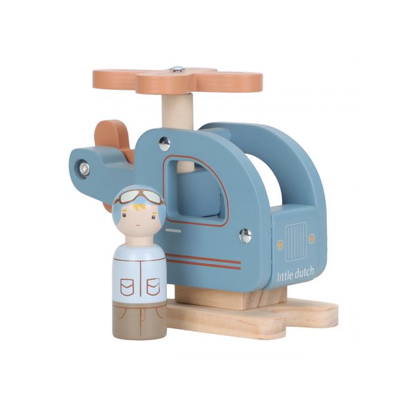 LITTLE DUTCH HELIKOPTÉRA DŘEVĚNÁ - LITTLE DUTCH - PRO DĚTI