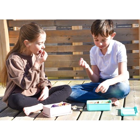 MELII SILIKONOVÝ BENTO BOX NA SVAČINU 700 ML - MODRÝ/MÁTOVÝ - KRABIČKY NA SVAČINU - KRMENÍ