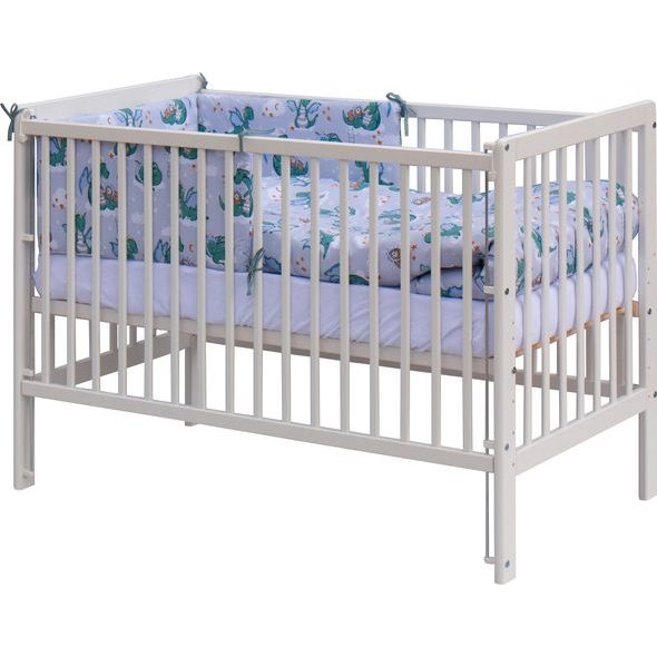 SCARLETT POSTÝLKA 120X60CM S KOMPLETNÍ VÝBAVOU DRÁČEK TYRKYSOVÁ - DŘEVĚNÉ POSTÝLKY - SPINKÁNÍ