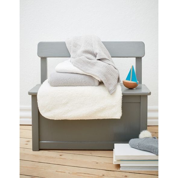 BABYDAN DĚTSKÁ HÁČKOVANÁ BAVLNĚNÁ DEKA GREY 75X100CM - DĚTSKÉ DEKY PRO MIMINKA - SPINKÁNÍ