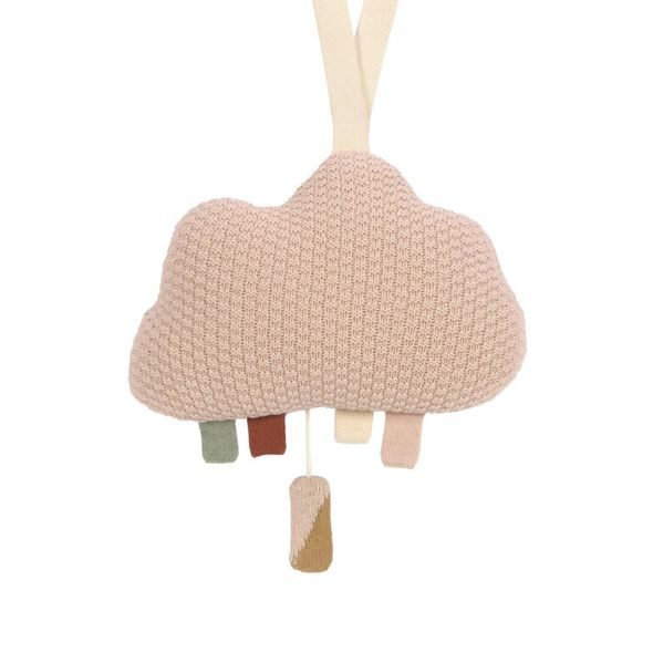LÄSSIG KNITTED MUSICAL LITTLE UNIVERSE CLOUD MILKY/POWDER PINK - HRACÍ SKŘÍŇKY - PRO DĚTI