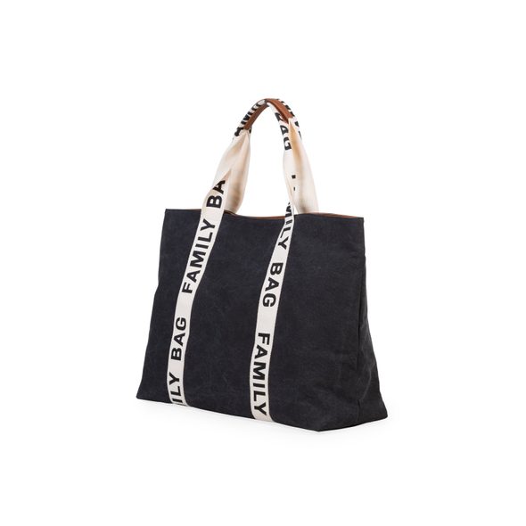 CHILDHOME CESTOVNÍ TAŠKA FAMILY BAG CANVAS BLACK - CESTOVNÍ TAŠKY NA KOČÁREK - KOČÁRKY A PŘÍSLUŠENSTVÍ