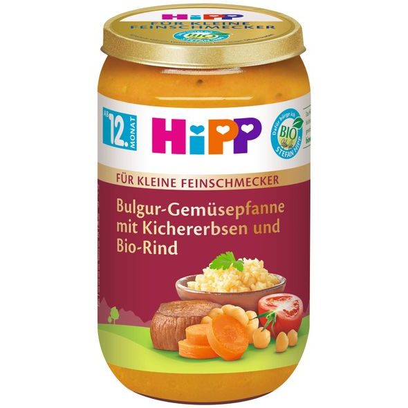 HIPP BIO "MALÝ GURMÁN" BULGUR SE ZELENINOU A CIZRNOU A HOVĚZÍM MASEM - MASO/ZELENINA - KRMENÍ