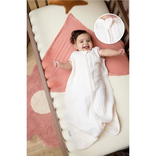 MEYCO LETNÍ MUŠELÍNOVÝ SPACÍ VAK 70 CM - OFF WHITE - SPACÍ PYTLE - SPINKÁNÍ