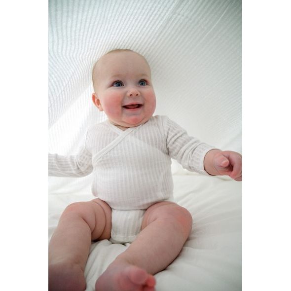 LODGER ROMPER LS SEERSUCKER CLOUD DANCER 56 - BODY - PRO DĚTI