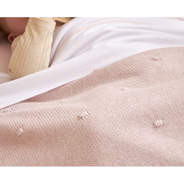 MEYCO DEKA MINI KNOTS - SOFT PINK - DĚTSKÉ DEKY PRO MIMINKA - SPINKÁNÍ