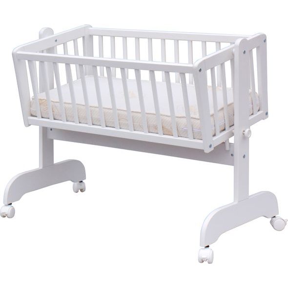 SCARLETT DĚTSKÁ KOLÉBKA SCARLETT BOROVICE BÍLÁ 90X41CM - KOŠÍKY A KOLÉBKY - SPINKÁNÍ