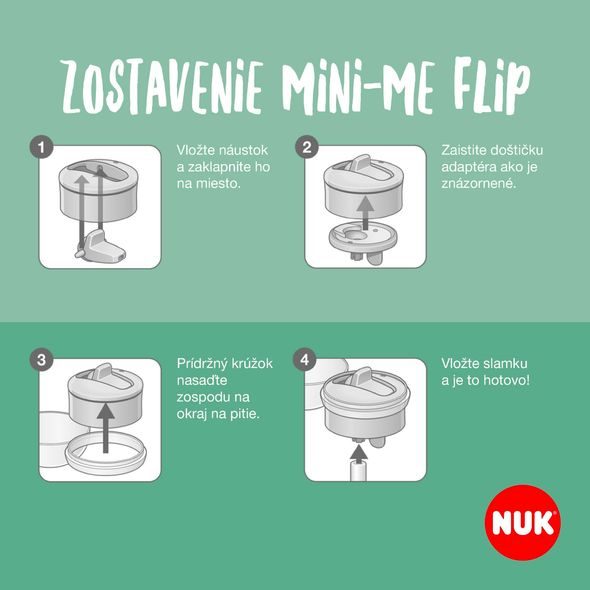 NUK LÁHEV MINI-ME PP FLIP 450 ML (12+ M.) - KOJENECKÉ LAHVE - KRMENÍ
