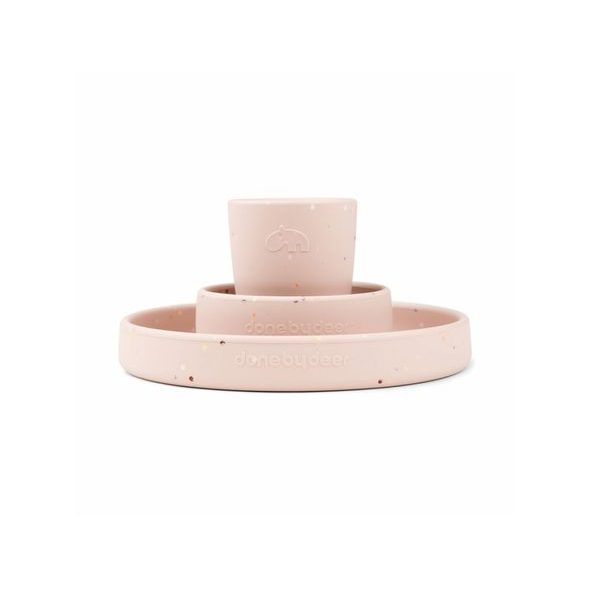 DONE BY DEER SILIKONOVÁ JÍDELNÍ SOUPRAVA CONFETTI - VÝHODNÉ SADY - KRMENÍ