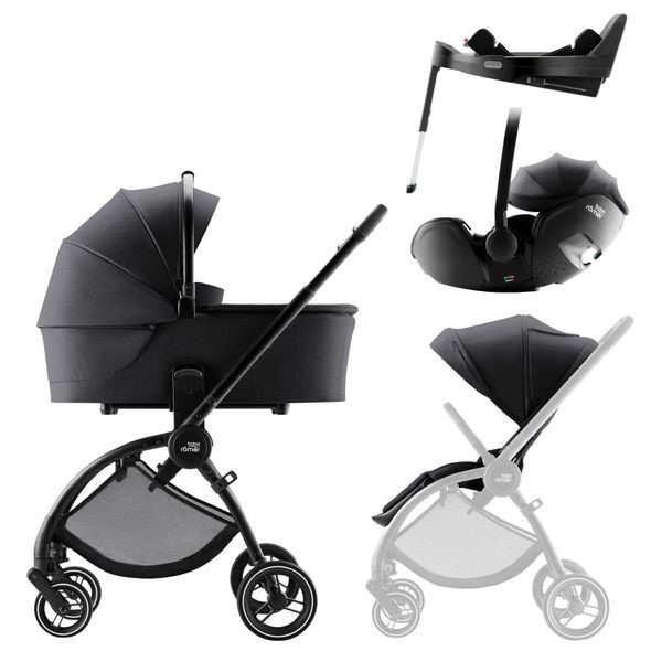 BRITAX-RÖMER SET KOČÁREK RIO + HLUBOKÁ KORBA + AUTOSEDAČKA BABY-SAFE PRO + VARIO BASE 5Z STYLE - TROJKOMBINACE - KOČÁRKY A PŘÍSLUŠENSTVÍ