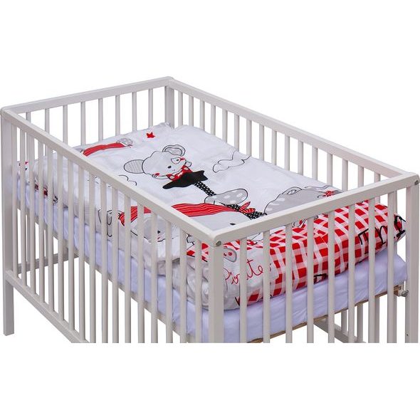 SCARLETT DĚTSKÁ POSTÝLKA S KOMPLETNÍ VÝBAVOU SCARLETT 120 X 60 CM - BANDY - DŘEVĚNÉ POSTÝLKY - SPINKÁNÍ