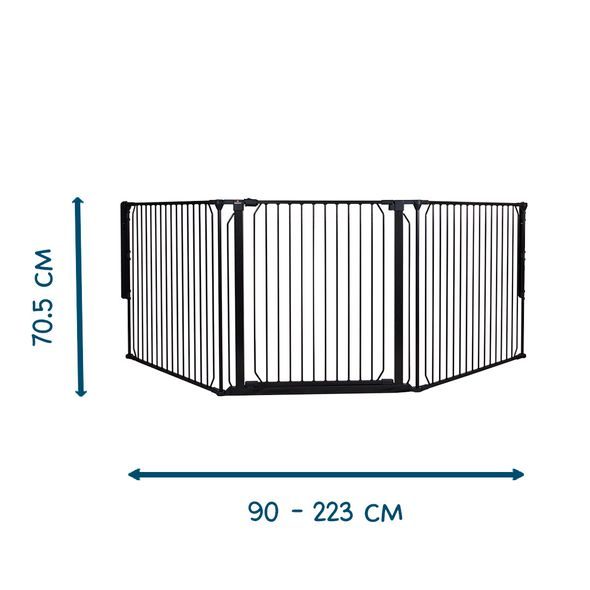 BABY DAN UNIVERZÁLNÍ PROSTOROVÁ ZÁBRANA BABYDAN CARL X WIDE, ČERNÁ - OHRÁDKY - KOUPÁNÍ A ZDRAVÍ