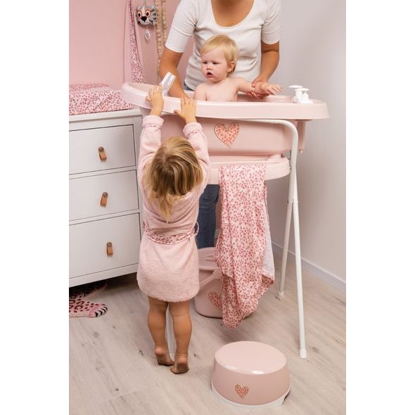 BEBE JOU KOVOVÝ STOJAN CLICK NA VANIČKU 98 CM PALE PINK - STOJÁNKY NA VANIČKY - KOUPÁNÍ A ZDRAVÍ