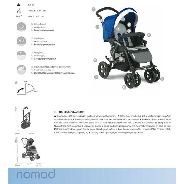 JANÉ NOMAD FORMULA STRATA 2012 - TROJKOMBINACE - KOČÁRKY A PŘÍSLUŠENSTVÍ