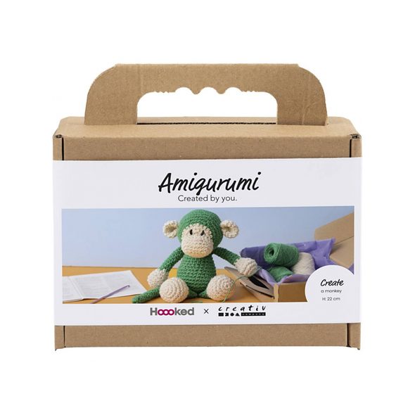 CREATIV COMPANY SADA NA HÁČKOVÁNÍ AMIGURUMI OPIČKA - NAVLÉKÁNÍ - PRO DĚTI