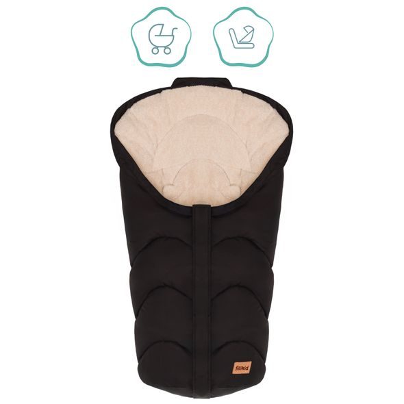 FILLIKID FUSAK ZIMNÍ TORRE GR.0 BLACK, TEDDY PLUSH - FUSAKY DO KOČÁRKU - KOČÁRKY A PŘÍSLUŠENSTVÍ