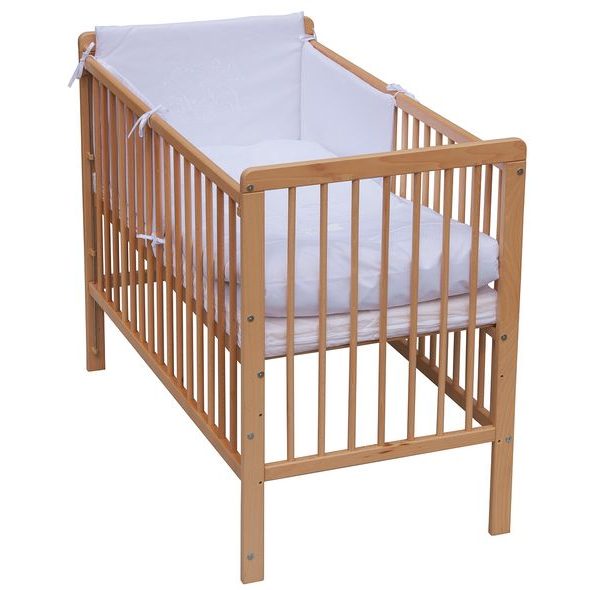 SCARLETT SOUPRAVA DO POSTÝLKY 6-DÍLNÁ MĚSÍČEK BÍLÁ 100X135CM - POVLEČENÍ DO POSTÝLKY - SPINKÁNÍ