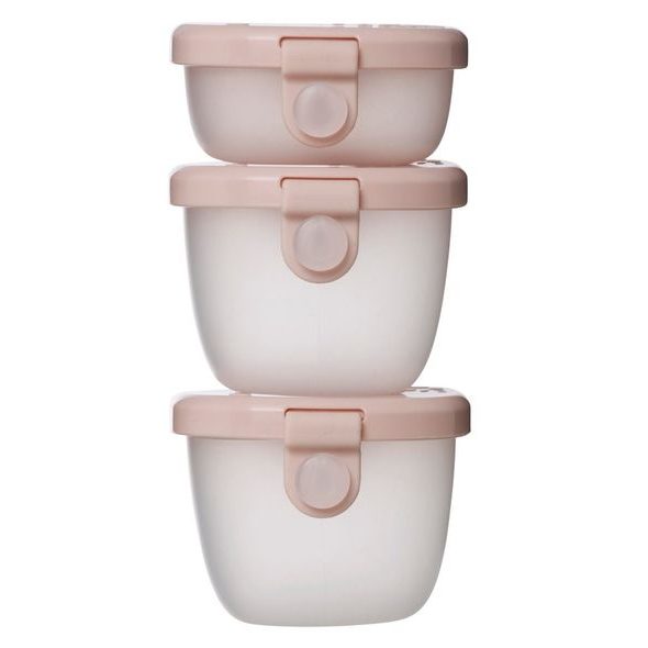 B.BOX SADA KRABIČEK SNACK TUBS 3KS - RŮŽOVÉ - USKLADNĚNÍ JÍDLA - KRMENÍ